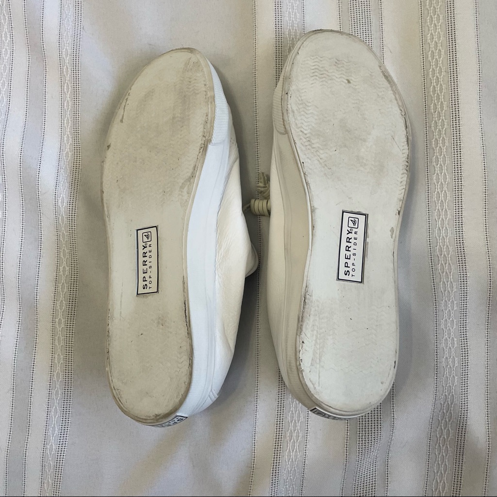 Sperry Seacoast Leather Sneakers Boat Shoes Size 7.5 — image 2 of 6